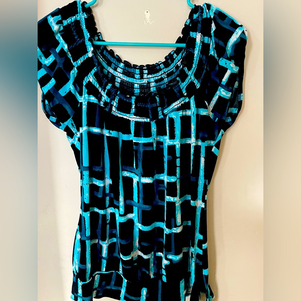 Dressy blue Deb top.